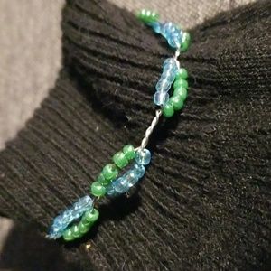 Green Wire Bangle Bracelet 000025